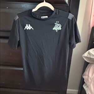 Kappa Black T-Shirt with White Logo